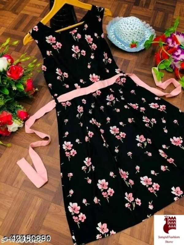 Classy Elegant Women Dresses - Dyed/ Washed, 1, XL, Poly Crepe